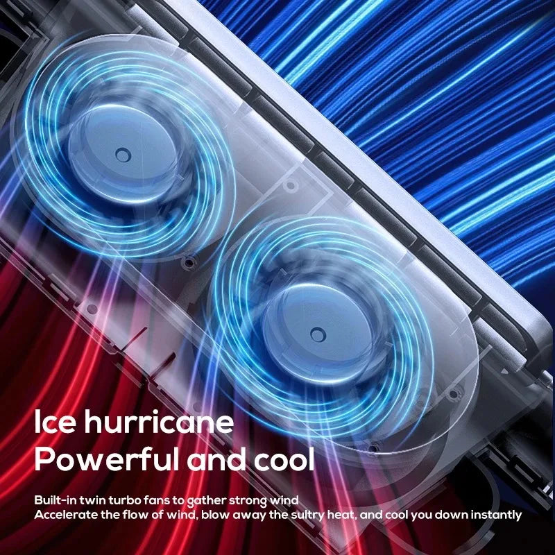 Large 3000Mah Car Cooling Fan for Backseat 3 Speeds Portable Car Seat Headrest Fan Electric Car Seat Fan for Mini Car RV Sedans