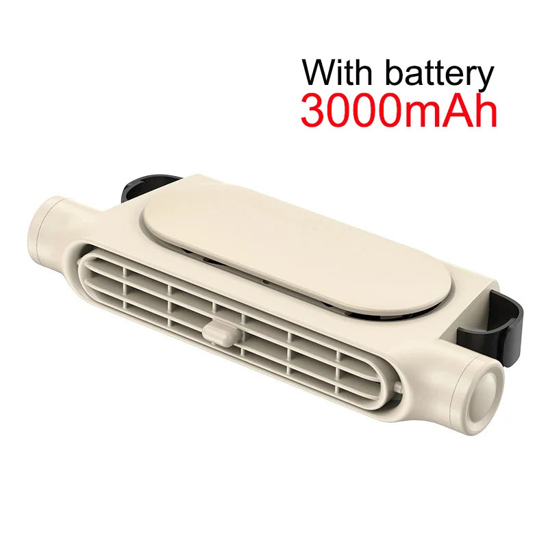 Large 3000Mah Car Cooling Fan for Backseat 3 Speeds Portable Car Seat Headrest Fan Electric Car Seat Fan for Mini Car RV Sedans