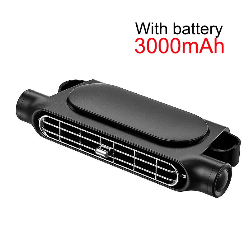 Large 3000Mah Car Cooling Fan for Backseat 3 Speeds Portable Car Seat Headrest Fan Electric Car Seat Fan for Mini Car RV Sedans
