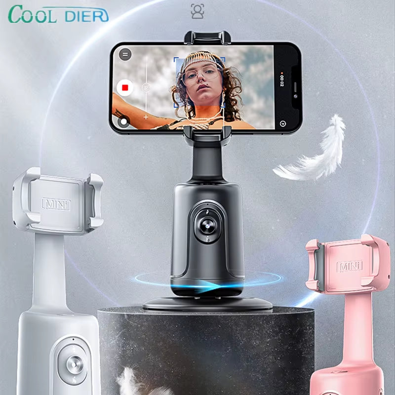 Soporte Inteligente 360° con Seguimiento Facial Automático para Celular